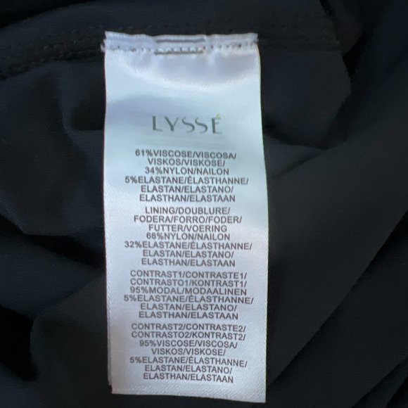 Lysse Sleeveless V-Neck Faux Leather Insert Pullover Tunic Top0 Black Size Small - Picture 11 of 11